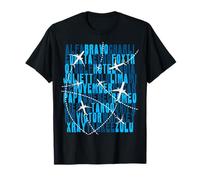 Pilot Aviation Alphabet Plane Copilot Air Traffic Controller Tower T-Shirt