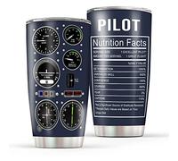 Pilot Gifts Aviation Men, Aviation Gifts, Gifts for Pilots Men, Airplane Gifts for Men, 20 Oz Pilot Cup, Pilot Gift Ideas, Pilot Gauges Tumbler, Birthday Christmas Gifts for Pilot Dad, Son, Husband