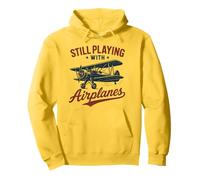 Pilot Aviation Vintage Flight Still Playing with Airplanes Pullover Hoodie
