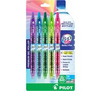 PILOT B2P Colors - Bottle to Pen Refillable & Retractable Rolling Ball Gel Pen Made From Recycled Bottles Fine Point Assorted Color G2 Inks 5-Pack