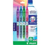 PILOT B2P Colors - Bottle to Pen Refillable & Retractable Rolling Ball Gel Pen Made From Recycled Bottles, Fine Point, Assorted Color G2 Inks, 4-Pack