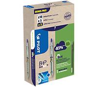 Pilot B2P Ecoball Ballpoint Pen Blue Medium 0.4 mm Pack of 10 Pens and 10 Refills