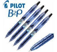 Pilot B2P Gel Ink Rollerball Pen Begreen Recycled Pen Medium Tip Set of 5 Black