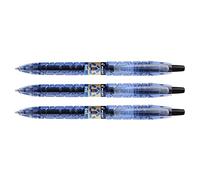Pilot B2P Pack of 3 Gel Ink Ballpoint Pens, 0.5 mm Tip, 0.3 mm Line - Black