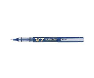 PILOT Begreen Hi-TechPoint V7 Refillable Rollerball Pens Medium Tip Liquid Ink Blue Pack of 6