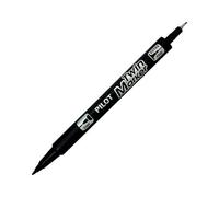Pilot Twin Marker Pens Permanent Black with 2 Bullet Tips: 1 Fine and 1 Medium Nib