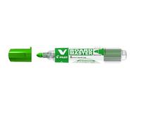 Pilot Begreen Recycled V Board Master Whiteboard Marker Bullet 6.0 mm Tip - Green, Box of 10