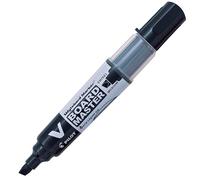 Pilot Begreen Recycled V Board Master Whiteboard Marker Chisel 2.2 - 5.2 mm Tip - Black, Box of 10