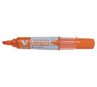 Pilot Begreen Recycled V Board Master Whiteboard Marker Chisel 2.2 - 5.2 mm Tip - Orange, Box of 10