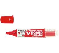 Pilot Begreen Recycled V Board Master Whiteboard Marker Chisel 2.2 - 5.2 mm Tip - Red, Box of 10