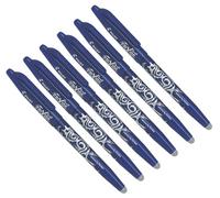 Pilot Blue FriXion Rollerball Erasable Pens 0.7mm Tip BL-FR7 (Pack of 6)