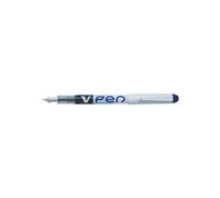 Pilot VPen Disposable Fountain Pen White Barrel 0.58 mm Tip - Blue, Box of 12