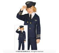 Pilot Boys Occupations Fancy Dress Costume Captain Outfit Age 3-12