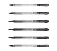 Pilot BPS-Matic Retractable Ballpoint Pen, Black, Set of 6