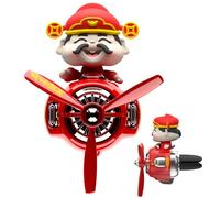Pilot Car Air Freshener, Propeller Car Air Freshener | New Year's God Of Wealth Air Freshener: New Year Rotating Air Freshener, Car Perfume For Home And