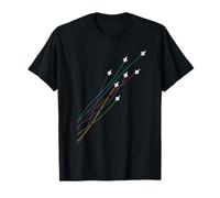Pilot Colorful Flying Jets Airplanes Fighter Jet Gift T-Shirt