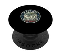 Pilot Dad Aviation Flight Airplane Captain Father's Day PopSockets Adhesive PopGrip