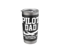 Pilot Dad Like a Normal Dad - Flight Airplane Pilot Dad Stainless Steel Insulated Tumbler