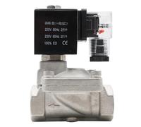 Pilot Diaphragm Solenoid Valve G1/2" to G2 High Pressure Stainless Steel Normally Closed Water Valve NBR VITON Seal.(AC 24V-VITON,0.75 Inch)