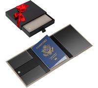 Pilot document holder, Pilot wallet, RFID-Blocking, Travel Wallet, Stylish Travel Companion for Aviation Professionals, Beige, Classic