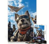 Pilot Dogs Adventure 1000 Piece Jigsaw Puzzles for Adults Improve Memory Anxiety Relief Sharp Edge Wall Art Decor (38x26cm)