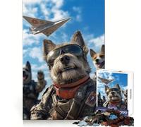 Pilot Dogs Adventure 1000 Piece Jigsaw Puzzles for Adults Jigsaw Think Toy Home Enjoy Fine Cut Santa Wish Gift (50x75cm)