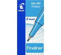 Pilot Fineliner Pen 1.2mm Tip 0.4mm Line Blue (Pack 12)