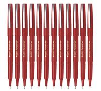 PILOT - Fineliner Pen 1.2mm - Red Ink - Box of 12 | PRECISION WRITING: 1.2mm tip delivers smooth, precise lines in red ink, ideal for detailed writing, drawing or sketching.