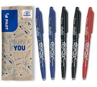 Pilot FLW536789 0.7 mm Frixion Erasable Retractable Rollerball Tip - 2 Black/2 Blue/1 Red (Pack of 5)