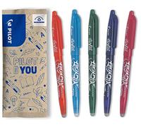 Pilot FLW538233 0.7 mm Frixion Erasable Retractable Rollerball Tip - Orange/Light Blue/Green/Violet/Pink (Pack of 5)