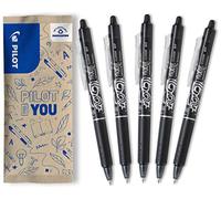 Pilot FLW538325 0.7 mm Frixion Erasable Retractable Rollerball Tip - Black (Pack of 5)