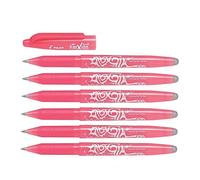 PILOT Frixion Ball 07 Set of 6 Erasable Gel Ink Rollerball Pens Medium Point Coral Pink