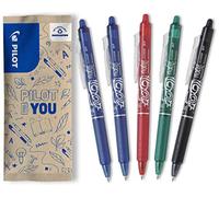 PILOT FLW538462 0.7 mm Frixion Erasable Retractable Rollerball Tip - 2 Blue/1 Red/1 Green/1 Black (Pack of 5)