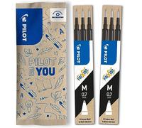 PILOT - FriXion Ball/Clicker Erasable Pen Refills 0.7mm - Black - Pack of 6 | REFILL & ERASE: Medium 0.7mm erasable black pen refills for smooth writing and easy corrections.