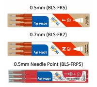 Pilot Refills for Frixion Point Rollerball 0.5 mm (Pack of 3) - Red