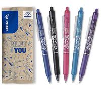 PILOT - FriXion Ball Clicker Erasable Rollerball Pen - Medium 0.7mm Tip - 5 x Assorted Colours