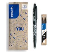 PILOT - FriXion Ball Erasable Pen Set - Medium 0.7mm Tip Rollerball - 1 x Black Pen, 3 x Black Refills