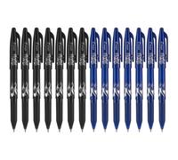 PILOT FriXion Ball Erasable & Refillable Gel Ink Stick Pens, Fine Point, Black & Blue Ink, 14-Pack