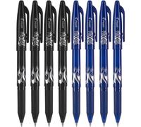 PILOT FriXion Ball Erasable & Refillable Gel Ink Stick Pens, Fine Point, Black & Blue Ink, 8-Pack