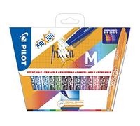PILOT FriXion Ball Erasable Rollerball Pen Set of 15 (Black, Blue, Blue, Black, Skyblue, Light Blue, Purple, Pink, Coral, Red, Dark Red, Apricot, Orange, Green, Light Green)