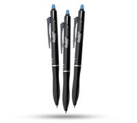 Pilot Frixion Ball Plus Blue Erasable Rollerball Pens 0.7mm Medium Tip Pack of 3 Thermosensitive Ink Clean Erasing Smooth Writing Durable Plastic Body for Office School Fabric Marking & Projects