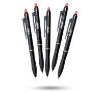 Pilot Frixion Ball Plus Red Erasable Rollerball Pens 0.7mm Medium Tip Thermosensitive Ink Clean Erasing Smooth Writing Durable Plastic Body for Office School Fabric Marking & Projects (Pack of 5)