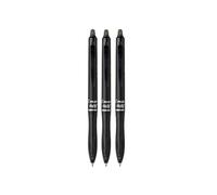 PILOT FriXion Ball Plus Retractable Erasable Rollerball Pen 0.7mm Tip - Black Ink - Set of 3 - Supplied Loose