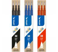 Pilot FriXion Ball Rollerball Clicker Erasable Pen 0.7mm Refills Black Blue Red