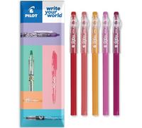 PILOT FriXion Ball Stick 07-0.7mm Nib Tip - Erasable Gel Ink Pens - In Envelope Gift Packaging (Warm Tones Wallet of 5)