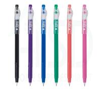 Pilot Frixion Ball Sticks Erasable Gel Pens 0.7mm - 6 Colour Pack (Black, Purple, Blue, Green, Orange & Pink)