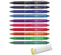 Pilot Frixion, BL-FR7 rollerball pen set, erasable, 0.7 mm tip, different colours, set of 10 10er Clicker | mit Radierer Colourful