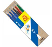 Pilot Pen Frixion Pen Refills 0.7 mm Erasable Assorted Colours Pack of 6