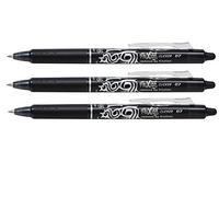 Pilot Frixion Clicker 0.7mm Tip Erasable Ink Gel Pen Tattoo Design Black Ink (Pack of 3) Supplied Loose