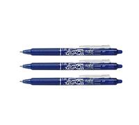 Pilot Frixion Clicker 0.7mm Tip Erasable Ink Gel Pen Tattoo Design Blue Ink (Pack of 3) Supplied Loose